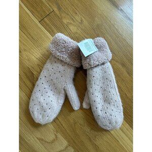 The Paper Store Women's Mittens Blush Pink  Knit/Plush Cuff NWT* Gift Idea‌‌